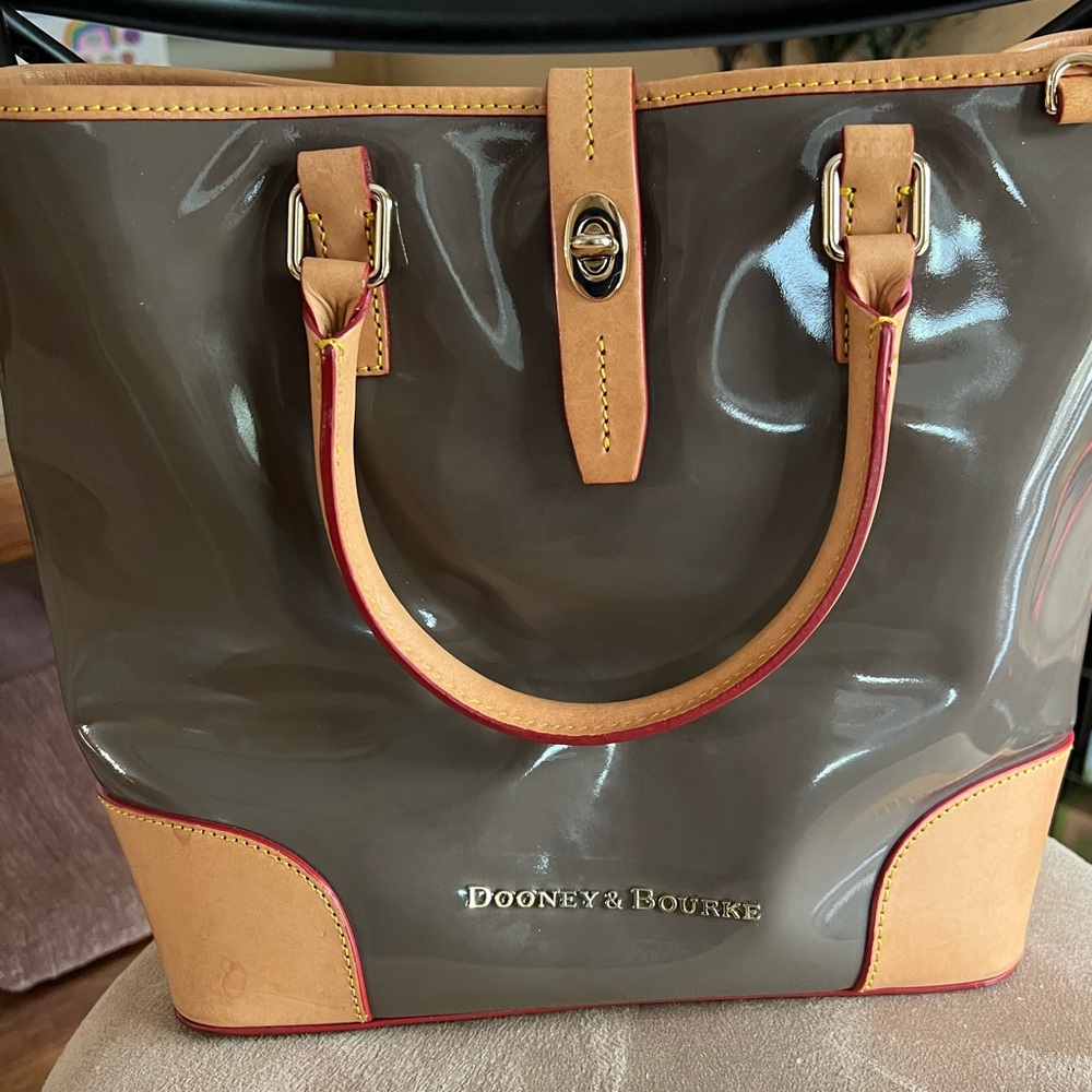 Dooney & Bourke Patent Claremont Dover Tote